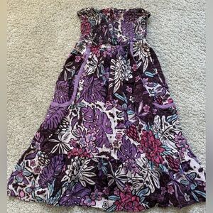 Vintage Xhilaration Tropical Floral Tube Dress